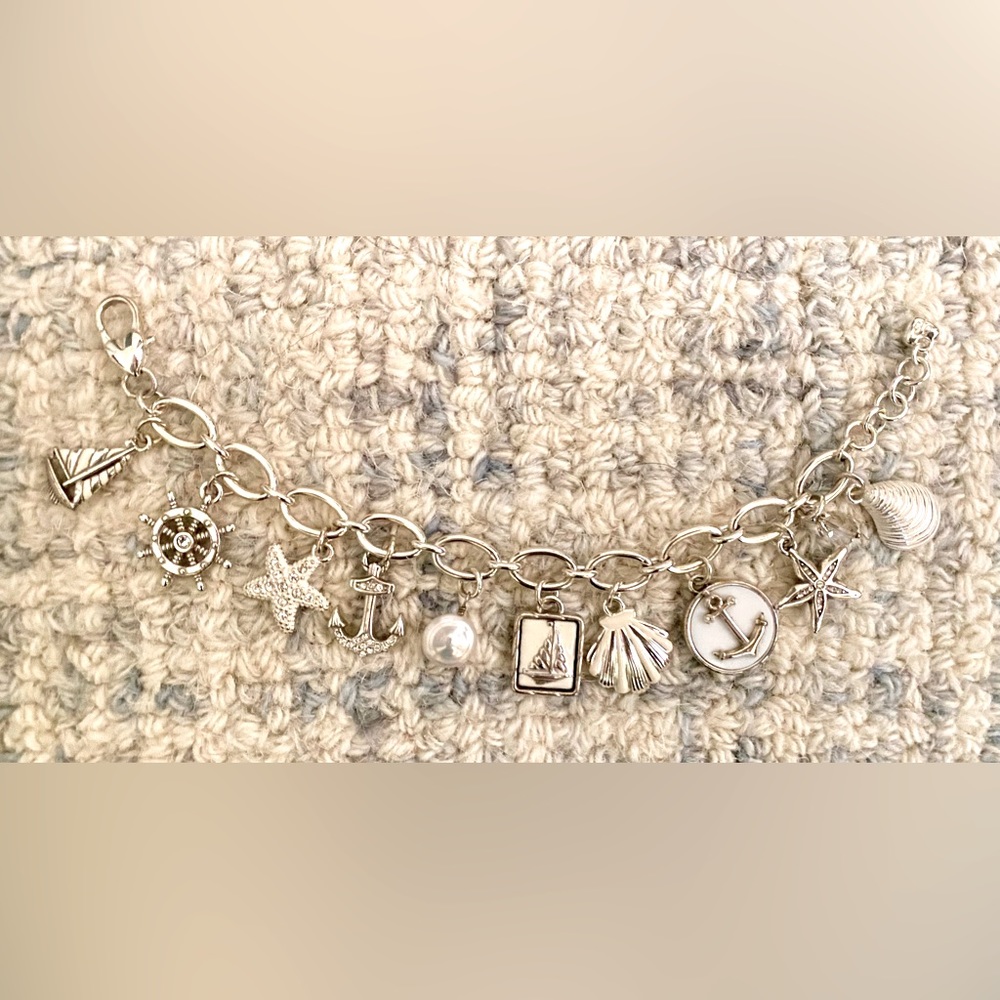 🛍️RARE Retired Brighton Nautical Charm Bracelet Never Worn!